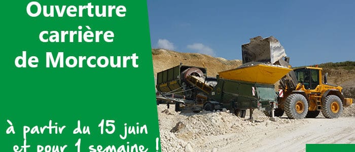 OUVERTURE DE LA CARRIÈRE DE MORCOURT
